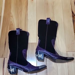 giuseppe zanotti boots purple Western boots